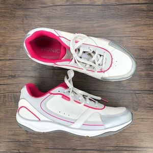 Vionic Zen Walking Shoes Sneakers White Gray Pink Women's Size 10